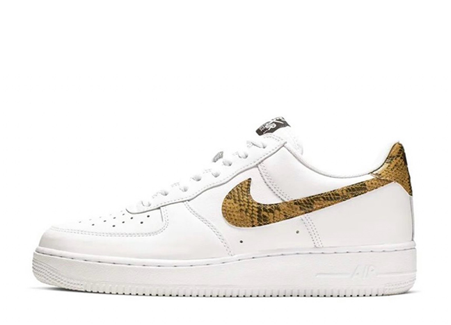 Nike Air Force 1 Low Retro PRM QS "Ivory Snake" (2024) White/Elemental Gold/Dark Hazel/Black