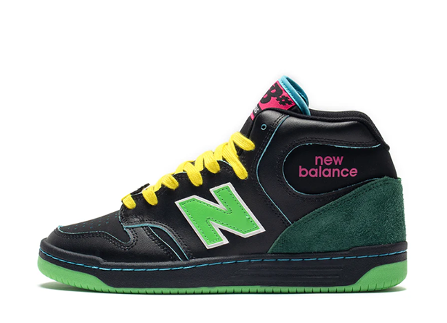 New Balance Numeric 480 High "Black/Lime Green" Black/Lime Green/Yellow
