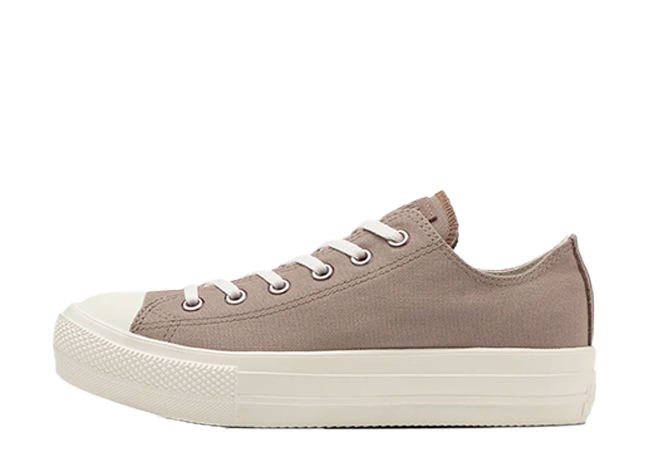 コンバース ウィメンズ オールスター ライト PLTS ポイントスウェード PG OX "グレージュ" グレージュ/ホワイト