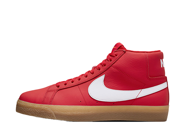 Nike SB Blazer Mid ISO Orange Label "University Red Gum" University Red/White/Gum Light Brown/Gym Red