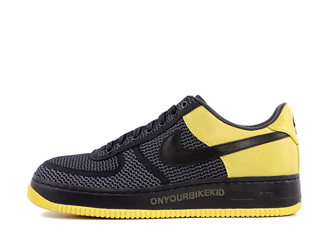 UNDEFEATED × Nike Air Force 1 Low Supreme "Livestrong" Black/Yellow