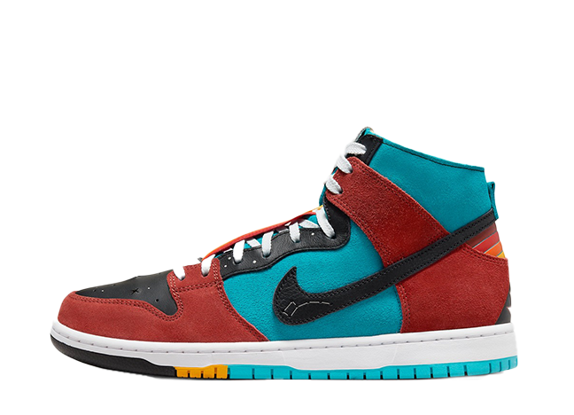 ディオール・グリーンウッド × ナイキ SB ダンク ハイ デコン QS "ターコイズブルー アンド ファイヤーウッドオレンジ" ターコイズブルー/ブラック/ラギット オレンジ