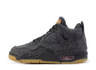 Levi's x Nike Air Jordan 4 BG "Black Denim/Black Denim" 24cm
