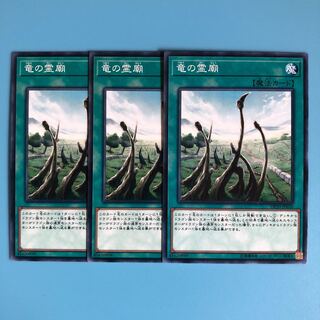 竜の霊廟 ×3【 遊戯王 ・プレイ用】ノーマル