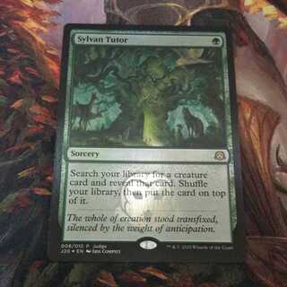 《森の教示者/Sylvan Tutor》ジャッジ報奨版Foil1枚【A】