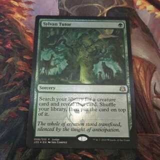 《森の教示者/Sylvan Tutor》ジャッジ報奨版Foil1枚【C】