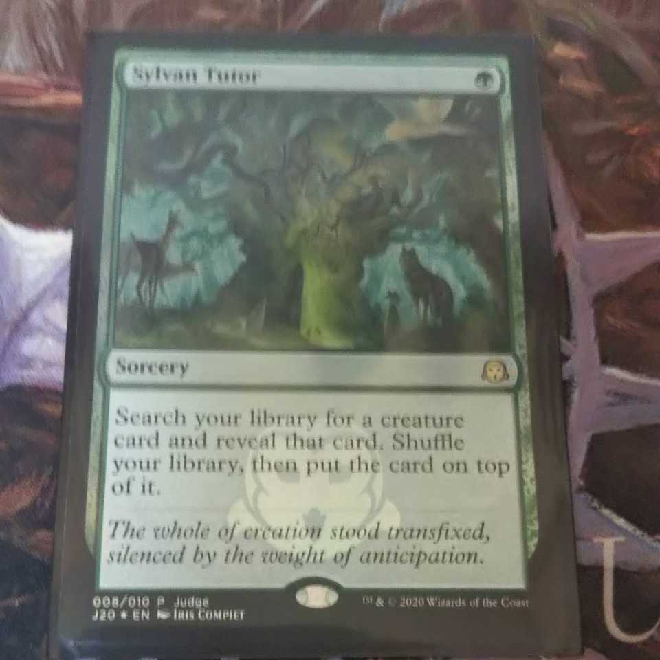 《森の教示者/Sylvan Tutor》ジャッジ報奨版Foil1枚【D】
