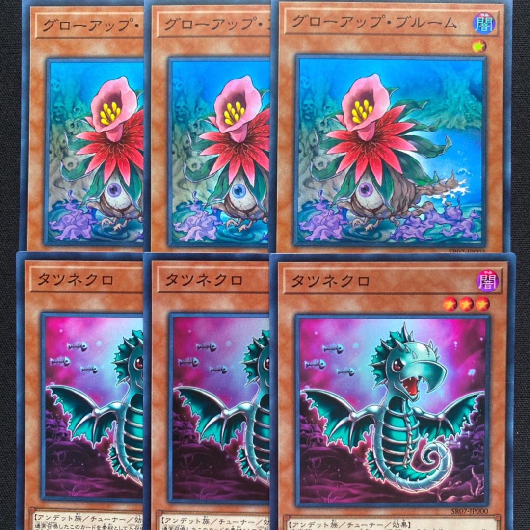 グローアップブルーム　タツネクロ　6枚セット　アンデットデッキパーツ