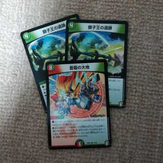 獅子王の遺跡2枚と蒼龍の大地1枚