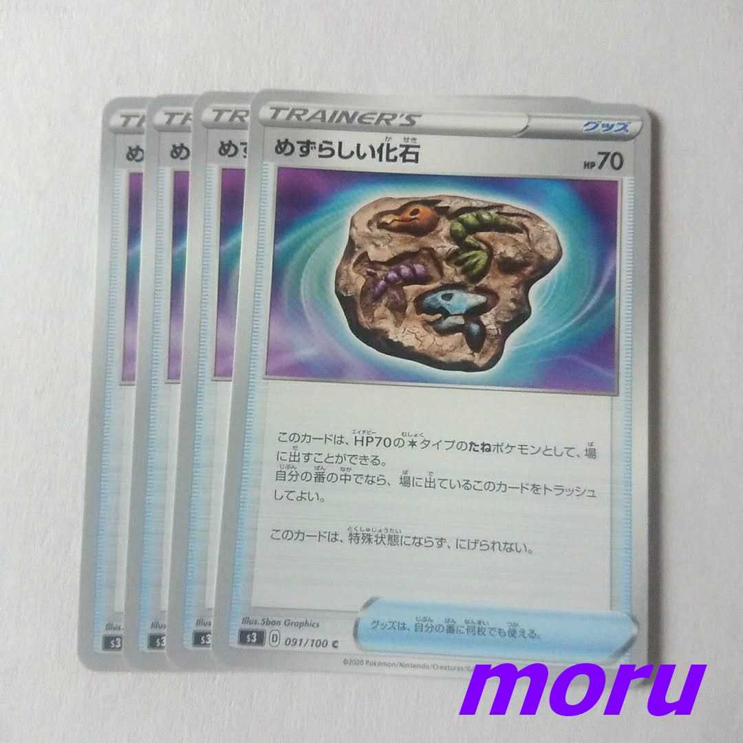 めずらしい化石 4枚 s3 ムゲンゾーン【もる】