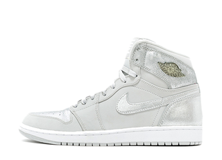 ナイキ エアジョーダン1 レトロ ハイ "シルバー アニバーサリー" ナチュラルグレー/マルチシルバー/ホワイト 28.5cm