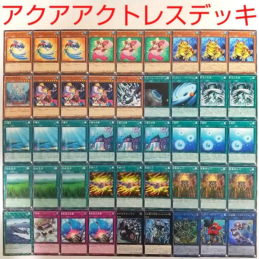 【遊戯王 デッキ】アクアアクトレスグッピー 水舞台 水精鱗サラキアビス 鬼ガエル