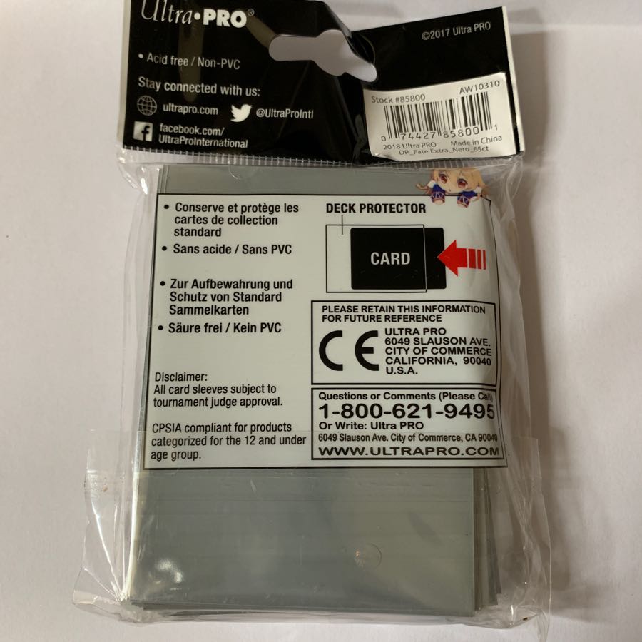 Fate ネロ 公式スリーブ ウルトラプロ製 公式スリーブ 65