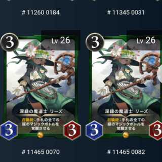 新緑の魔道士リーズ　2枚セット