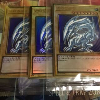 青眼の白龍 プレミアムゴールドレア　3枚セット