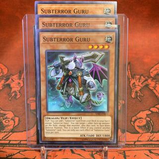 【カードケース付き】遊戯王 英語版 サブテラーの導師 ３枚セット