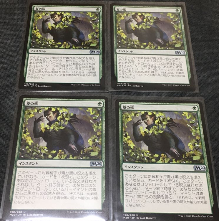 夏の帳 日本語 4枚セット 4枚