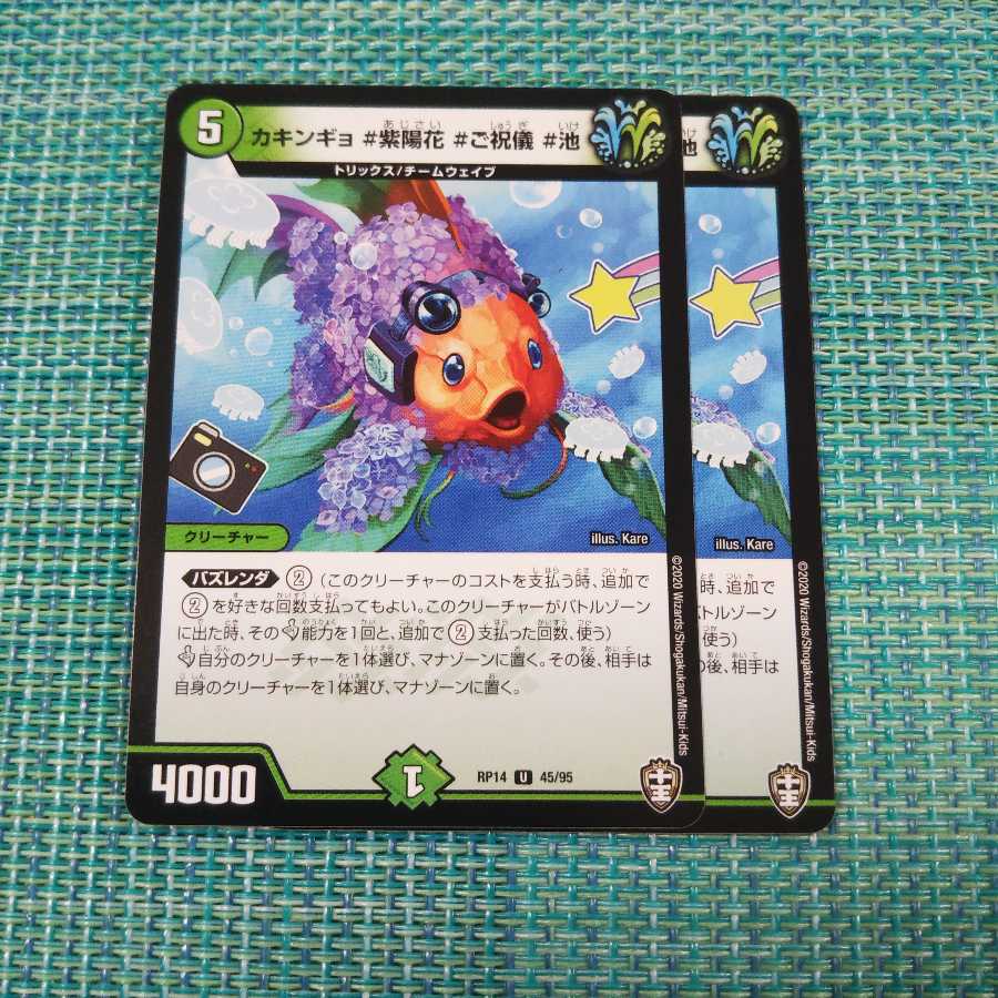 カキンギョ #紫陽花 #ご祝儀 #池 ２枚セット 367