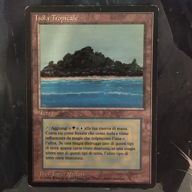 MTG Tropical island 黒枠 イタリア語 fbb rv