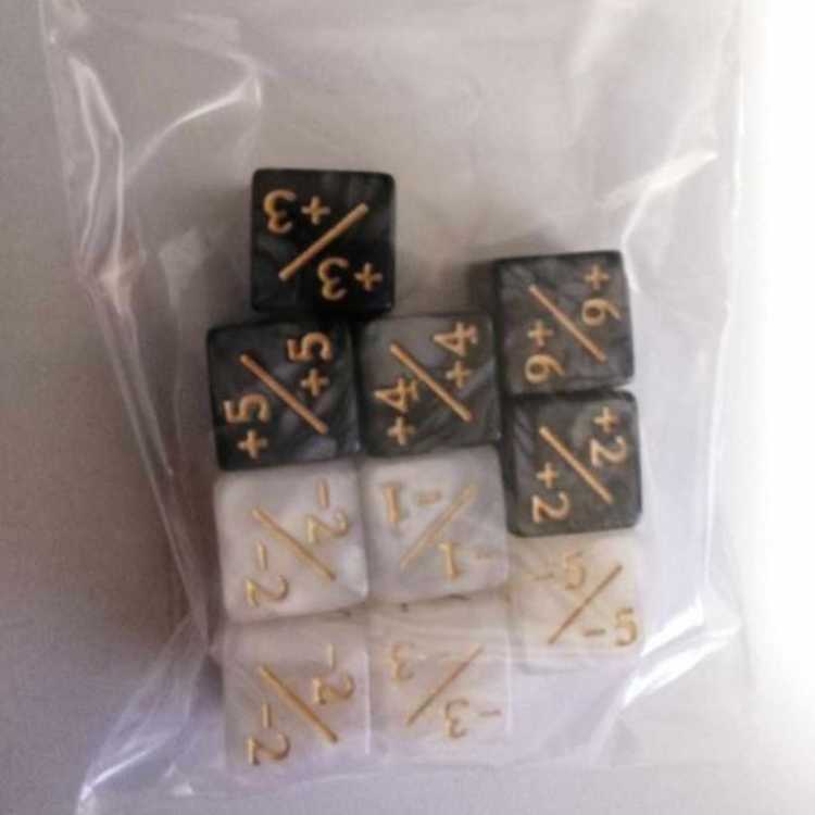 未使用品　MTG　+1カウンター×5個　-1カウンター×5個 ダイス 黒、白