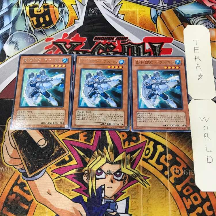 Elemental HERO Bubbleman 7 rare, set of 3 Tera.