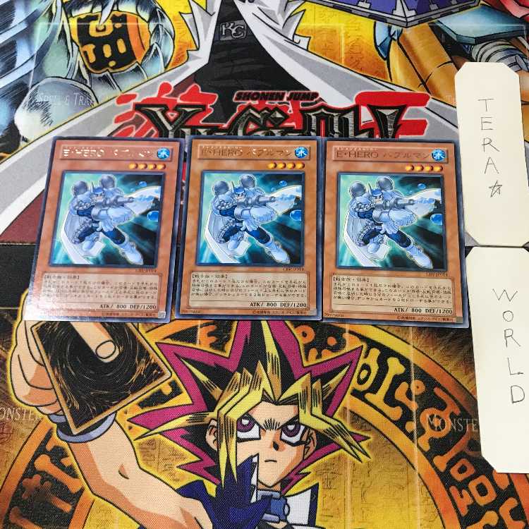 Elemental HERO Bubbleman CRV 2 Rare Set of 3 Tera.