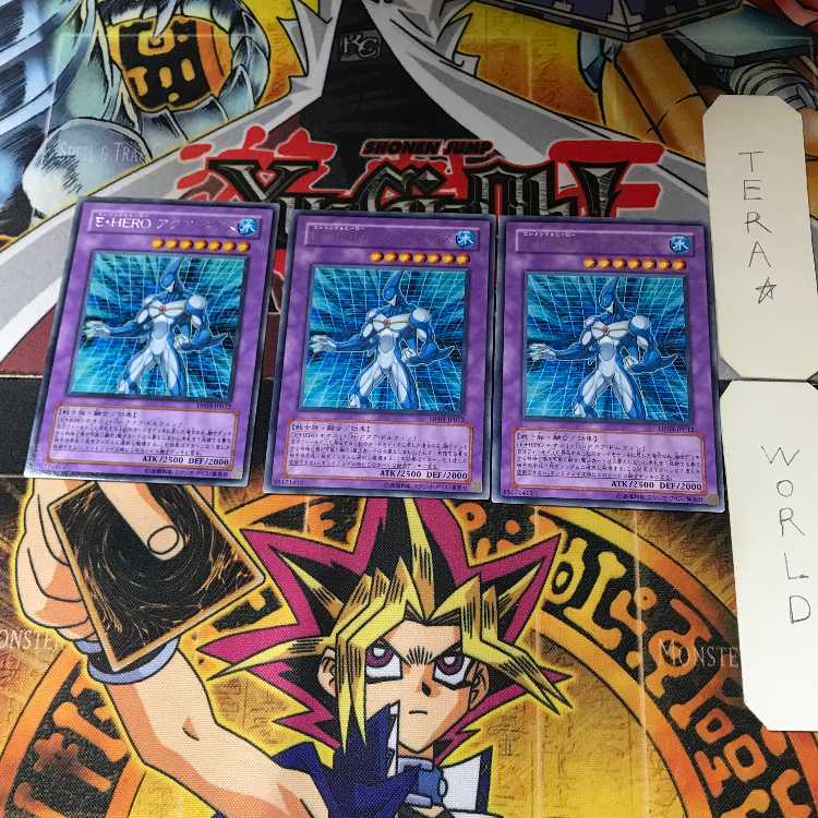 Elemental HERO Aqua Neos DP03 2 Rare Set of 3 Tera