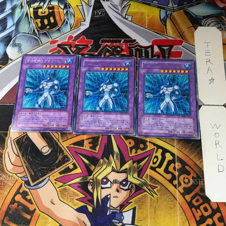 Elemental HERO Aqua Neos DP03 7 Rare Set of 3 Tera