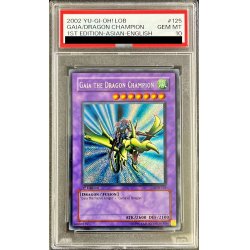 PSA 10 竜騎士ガイア シークレット LOB初期 アジア PSA10鑑定済〕☆旧アジア☆竜騎士ガイア【シークレット】{LOB