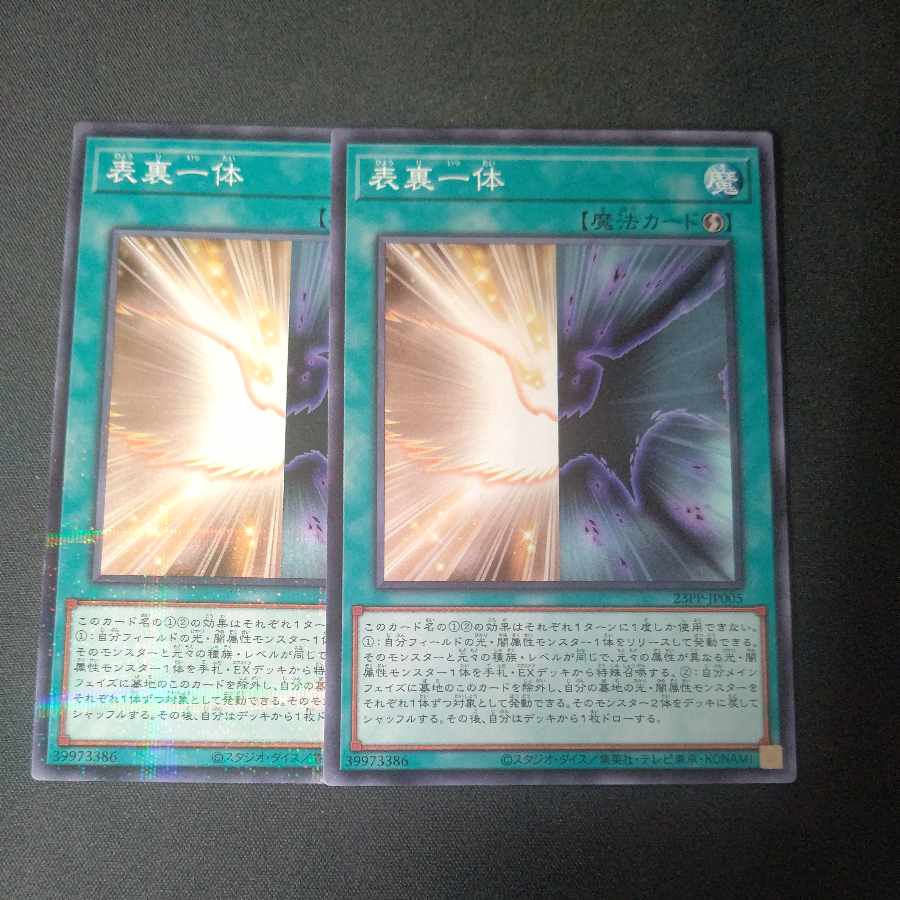 Front and back, one normal, one no-para, total of two sets.