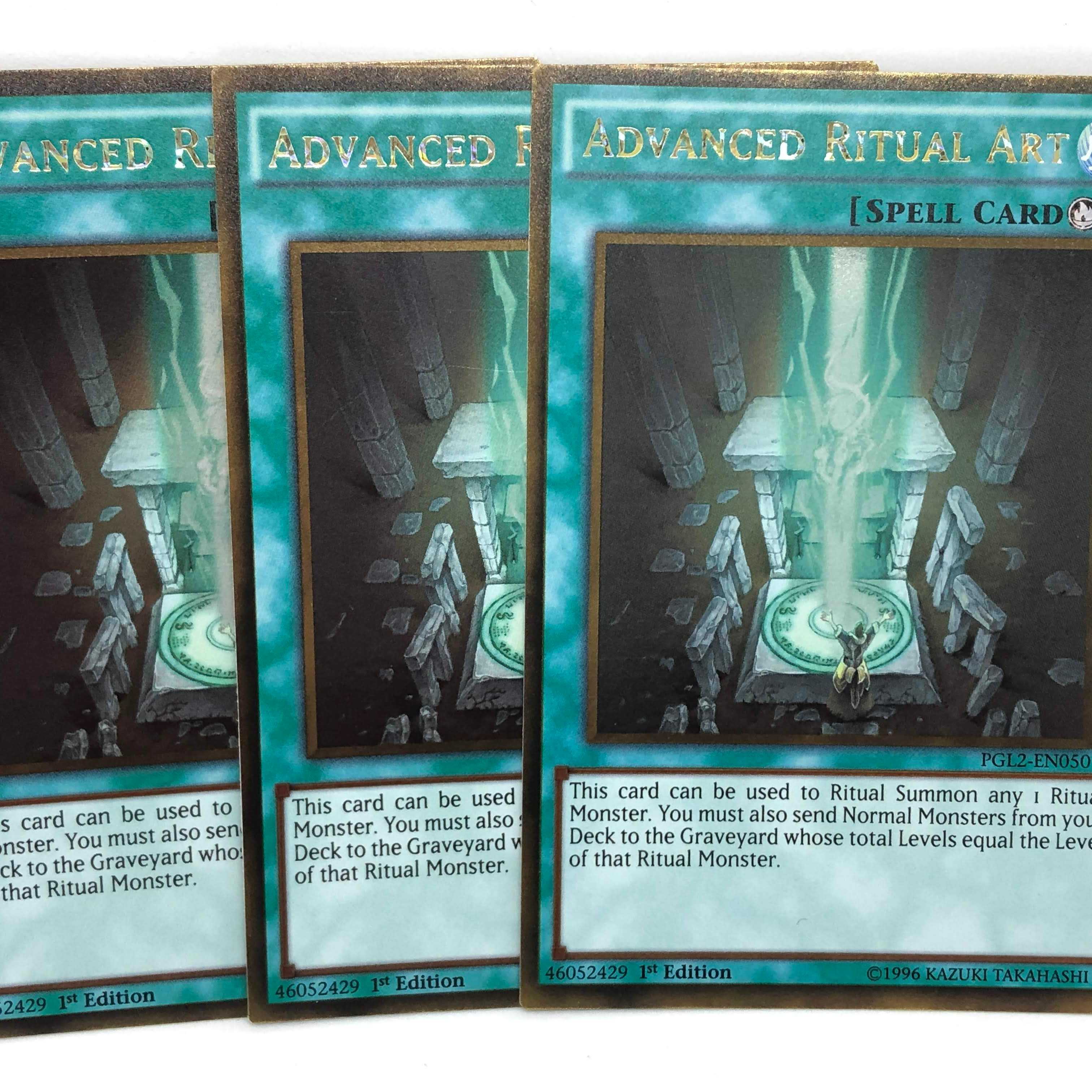 遊戯王 英語 高等儀式術 1st 3枚 PGL2 ゴールド