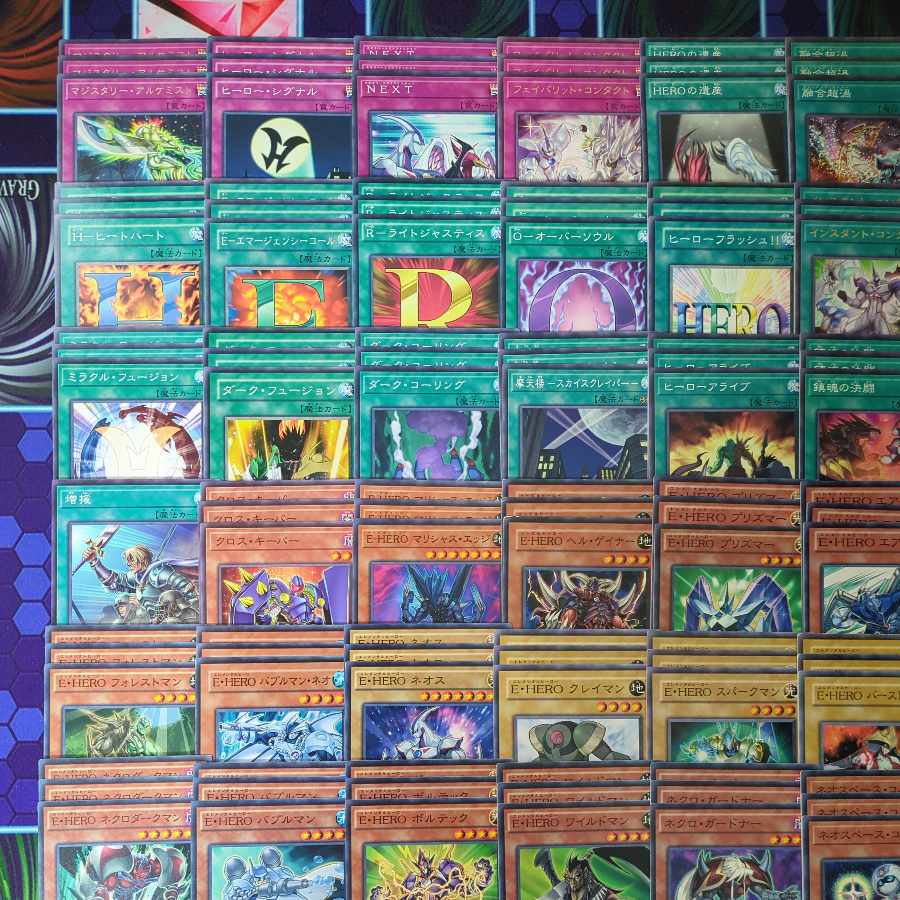 D016 E-HERO, E-HERO, M-HERO Deck parts, large quantity