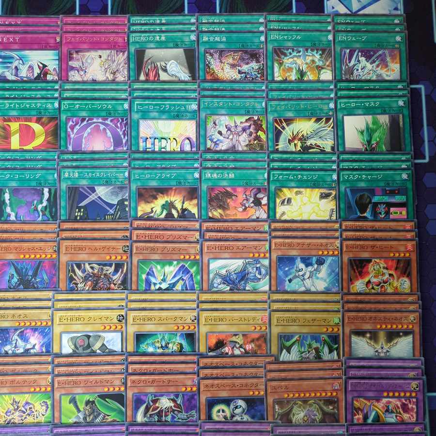 D016 E-HERO, E-HERO, M-HERO Deck parts, large quantity