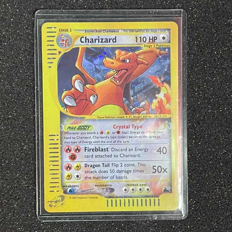ポケモンカード リザードン クリスタルタイプ 海外版 eカード 【極美品 
