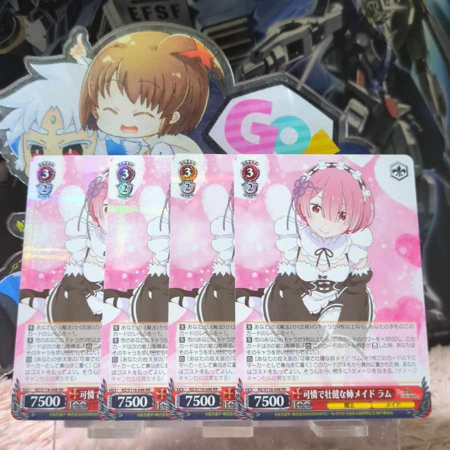 Vice Re:Zero Kara kara Hajimekari Isekai Life Ikkatsu RR 4 cards, lovely and magnificent sister Rosa de Lamb.