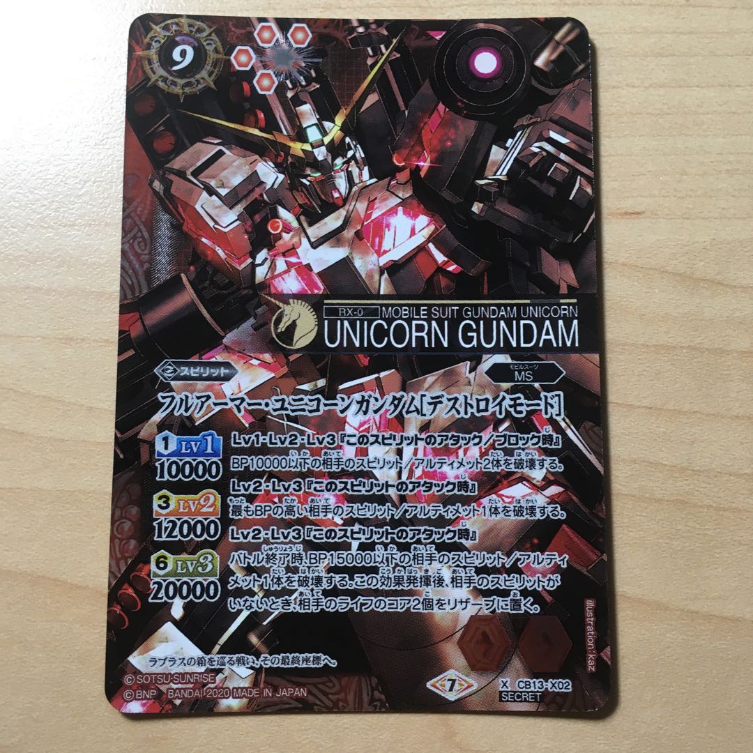 CB13-X02フルアーマー・ユニコーンガンダムデストロイモードSECRET