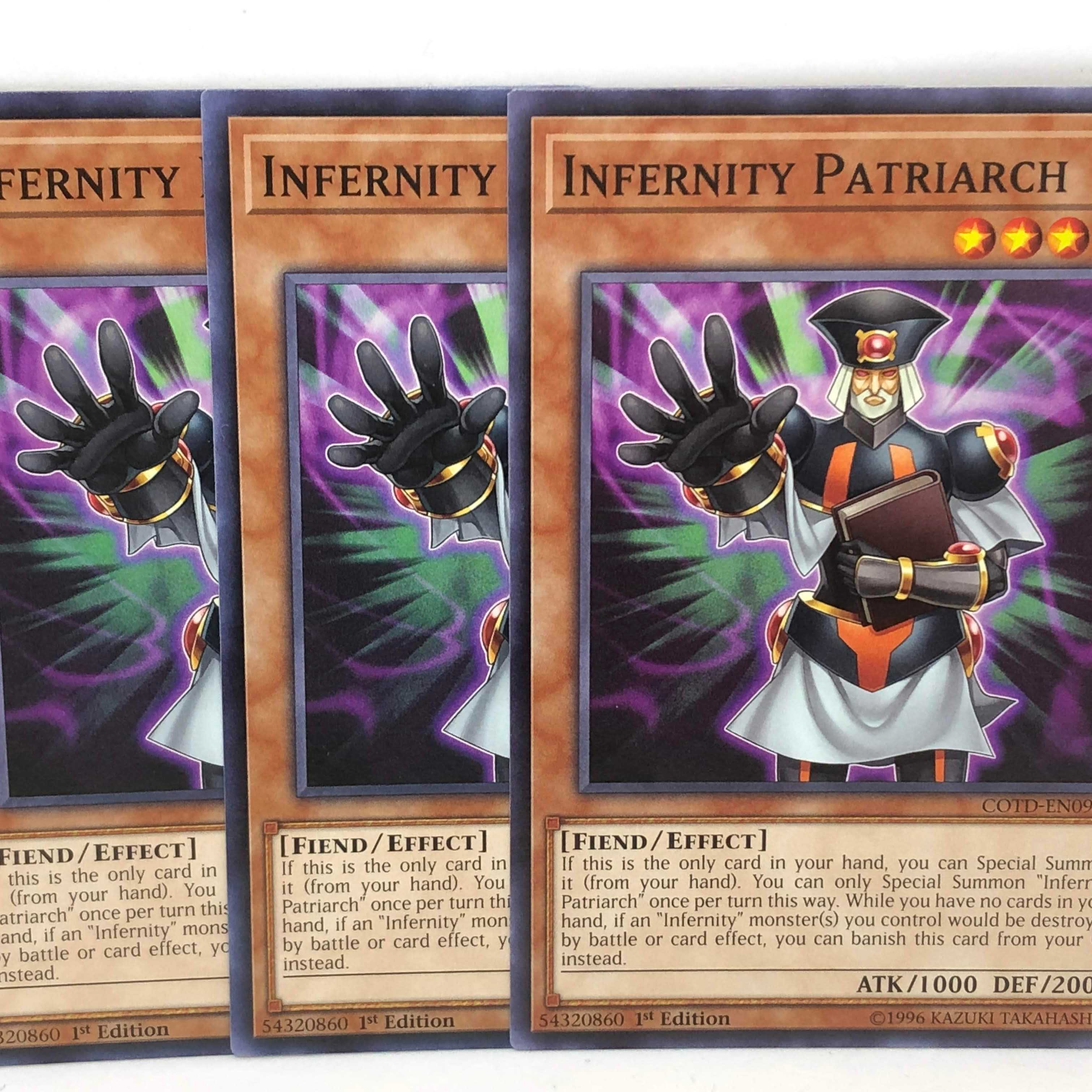 遊戯王 英語 インフェルニティ・ビショップ 1st 3枚 COTD ノーマル