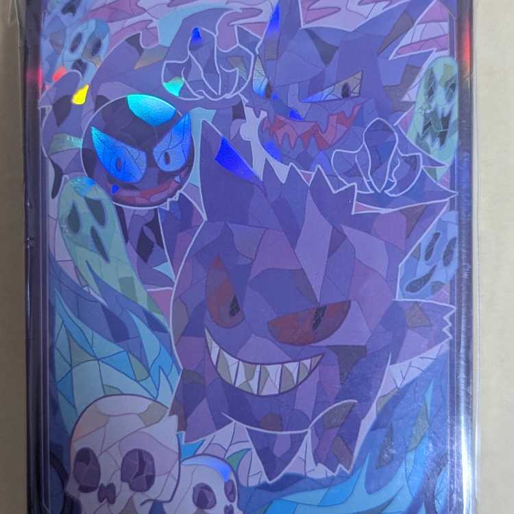 New, unused] 60 Gastly Haunter Gengar Stained Glass style TCG sleeves.