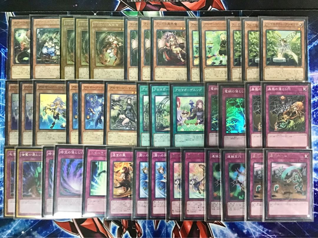 新弾構築【蟲惑魔アロマージ】デッキ&EX15枚＆スリーブ セット