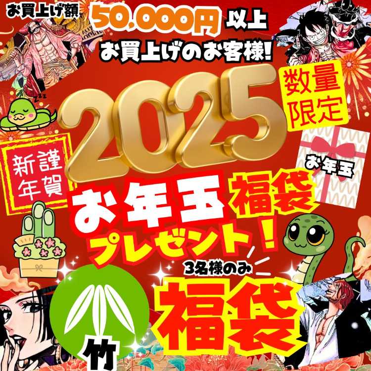 ★限定3名様のみ!★15口★竹ランクお年玉福袋付き!★数量限定!★お年玉福袋付き!★謹賀新年 キャンペーン! ★お正月 スペシャル★オリジナル福袋プレゼント!★ ワンピオリパ ワンピースオリパ★