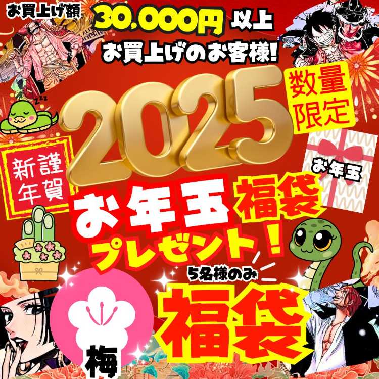 Limited to 5 people only! 10 units with Ume rank New Year's gift bag! Limited quantity! Includes a New Year's gift bag! Happy New Year Campaign! New Year's Special★Original Fukubukuro present! One Piece Oripa One Piece Oripa One Piece Oripa One Piece Orip