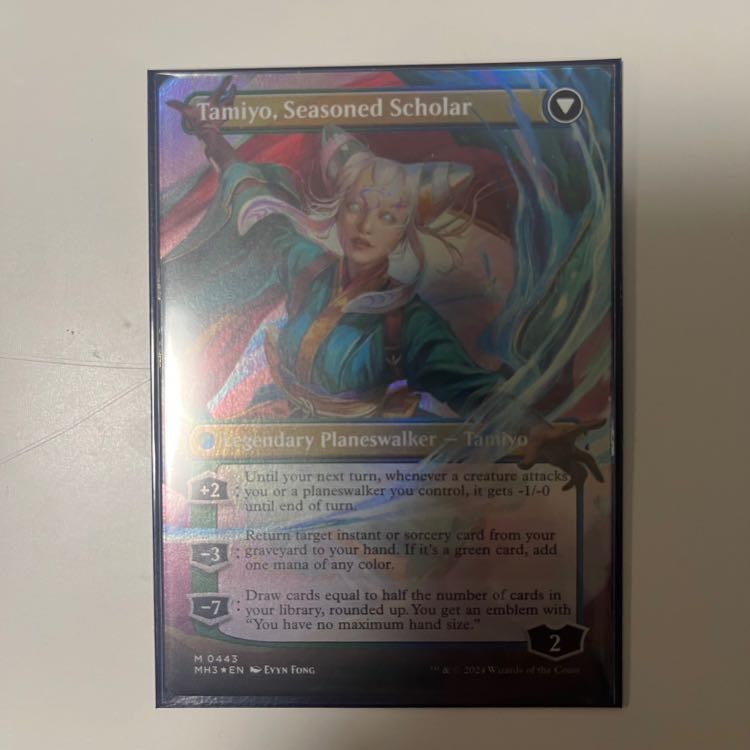 知りたがりの学徒、タミヨウ　ボーダーレス　英語　foil mtg Foil】□ボーダーレス□《知りたがりの学徒、タミヨウ/Tamiyo