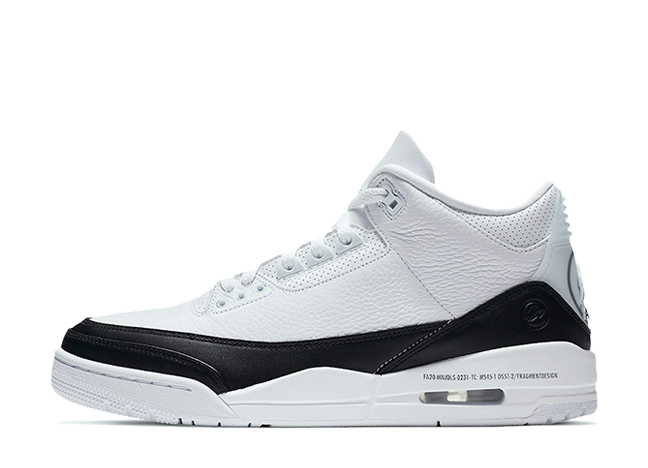 Fragment x Nike Air Jordan 3 "Ho Wight" Ho Wight/Black 27.5cm
