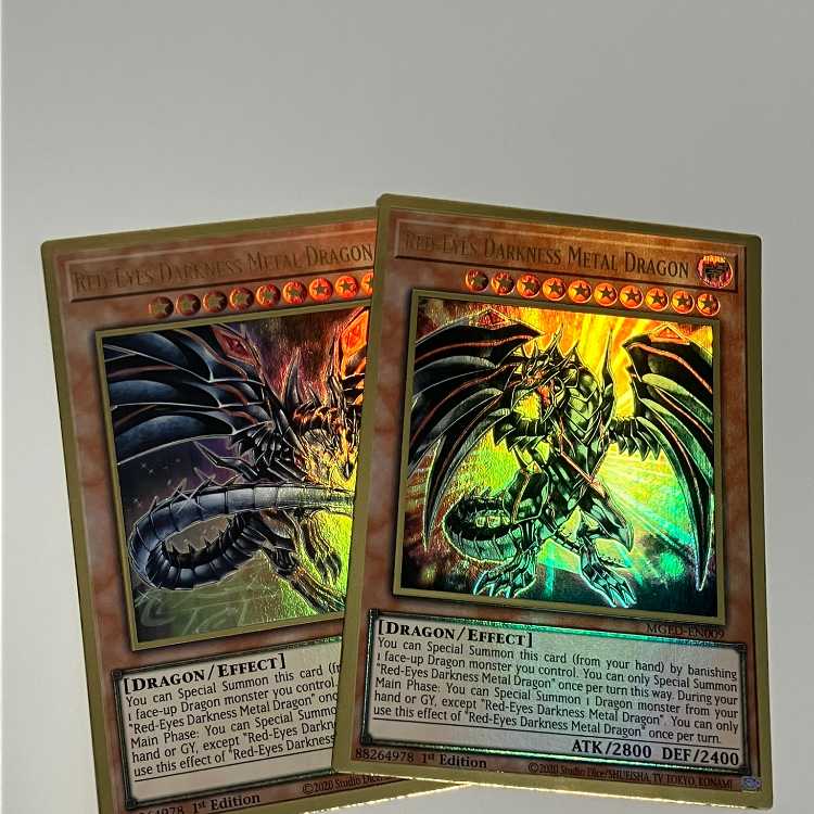 Red-Eyes Darkness Metal Dragon English EU edition, different picture normal set