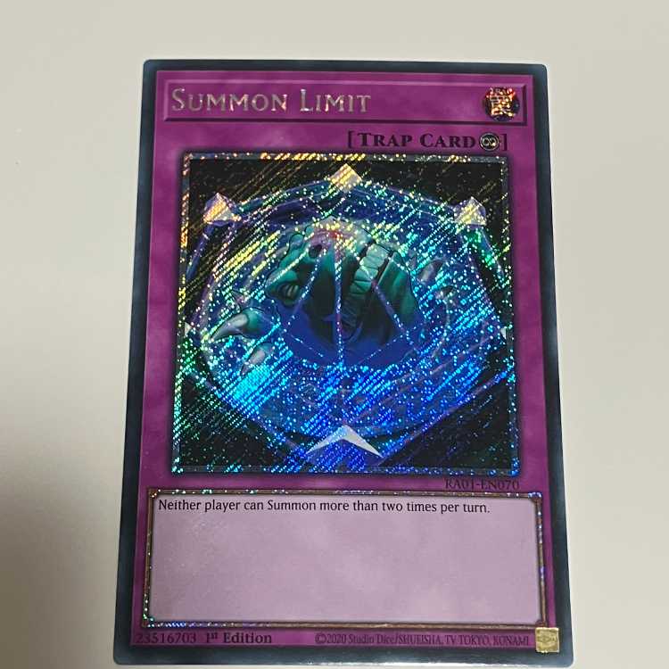Summon Limit English EU Edition Platinum Secret Rare