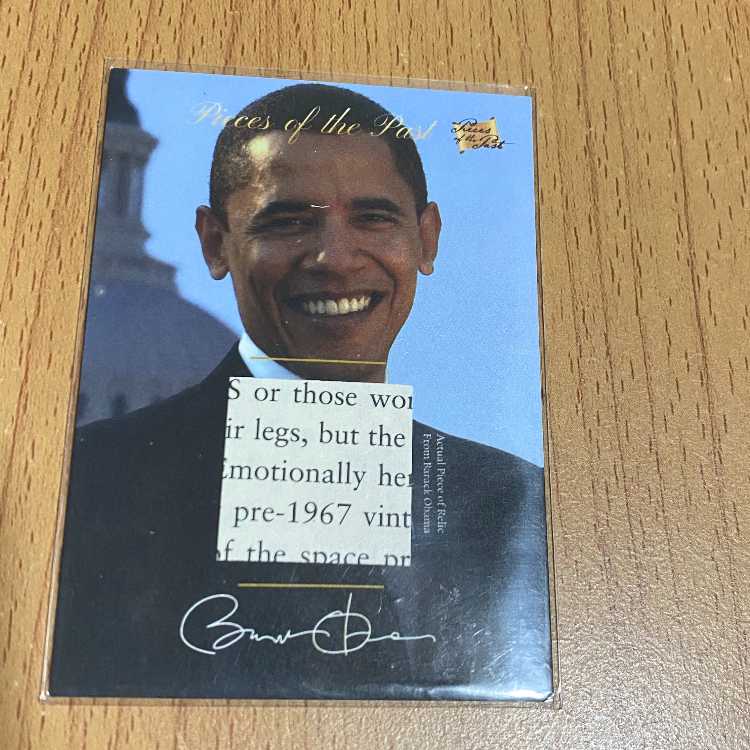 超貴重！バラク・オバマ大統領のレリックカード Barack Obama