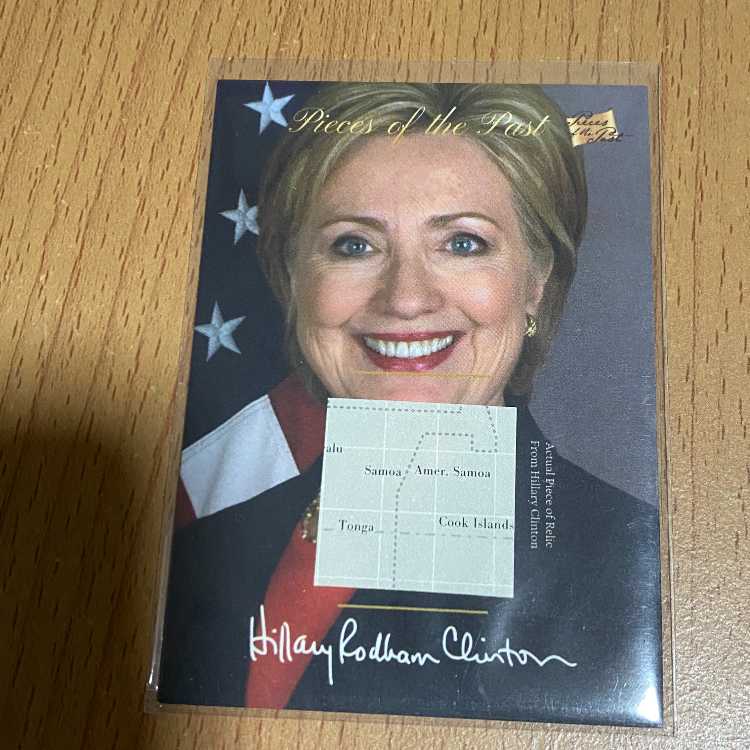 超貴重！ヒラリー・クリントンのレリックカード Hillary Clinton