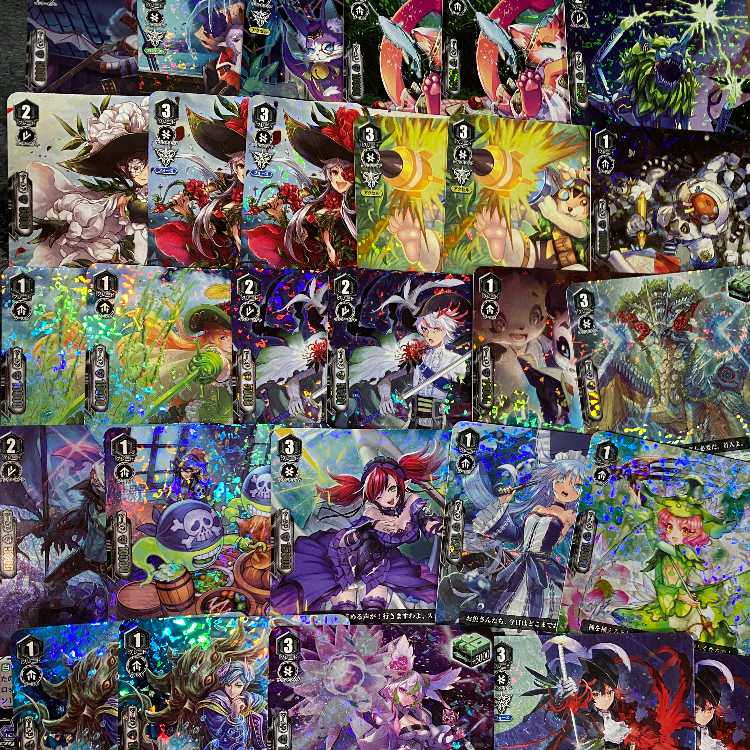 For a total of $5,740! 28 Stoikeia RRRs of 21 species, including the Seishin no Hana Maiden Fiorenza