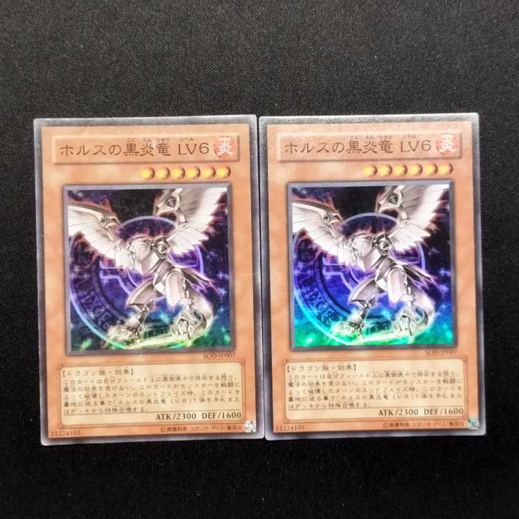 Used Yu-Gi-Oh! Black Fire Dragon of Horus LV6 Super Rare 2-Card Set