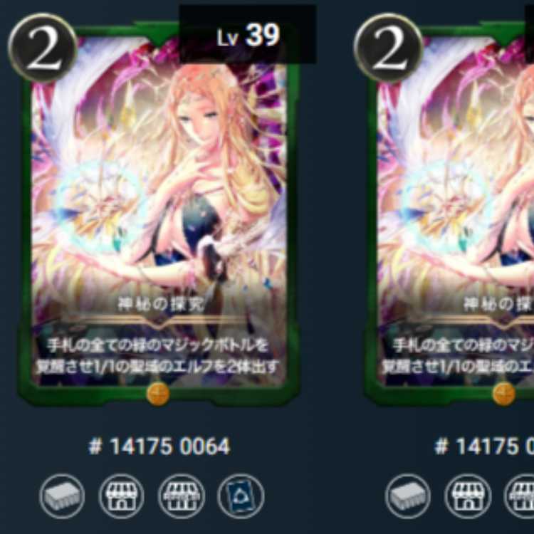神秘の探究 2枚　Lv39 Lv39 ゴールド スピあり